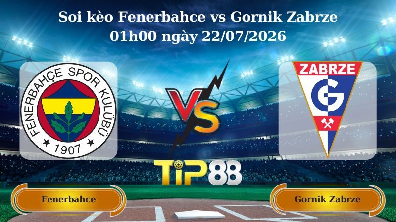 TIP88 Nhận định soi kèo Fenerbahce vs Gornik Zabrze 01h00 ngày 22/07/2026 - Vòng Loại Champions League