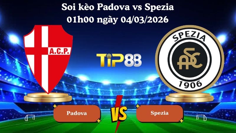 TIP88 Nhận định soi kèo Padova vs Spezia 01h00 ngày 04/03/2026 - Hạng 2 Ý