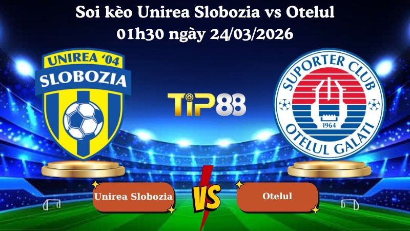 TIP88 Nhận định soi kèo Unirea Slobozia vs Otelul 01h30 ngày 24/03/2026 - VĐQG Romania