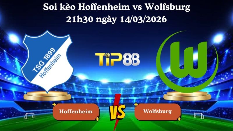 TIP88 Nhận định soi kèo Hoffenheim vs Wolfsburg 21h30 ngày 14/03/2026 - Bundesliga